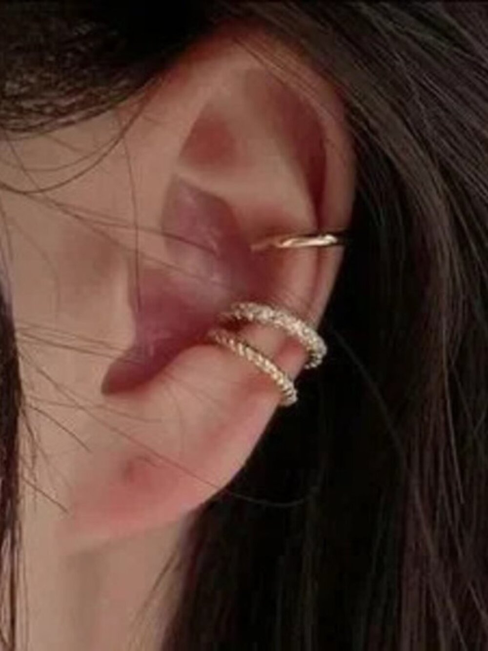 Gold 3pc Ear Cuff Set